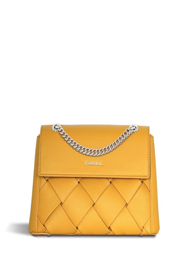 Carriall Celesta Women’s Vegan Leather Handbag | Elegant Casual Shoulder Bag with Wallet Purse for Travel, Outings, Parties - Stylish Everyday Carry Bag for women & girls with a Strap(Yellow) - Image 1